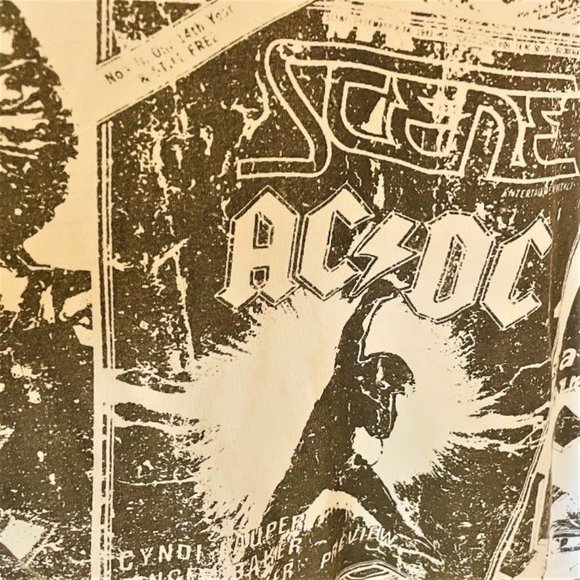 AC/DC Limited Edition Vintage All Over Print Front Side White Men's T-Shirt-XL - Picture 5 of 10